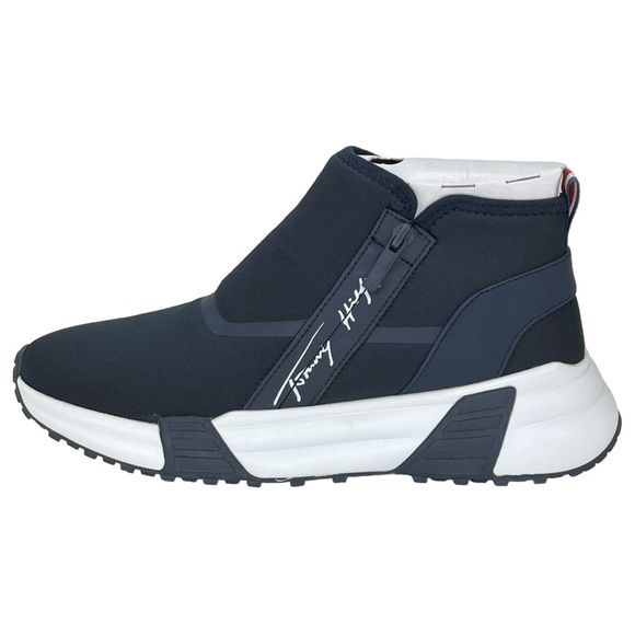 Tommy Hilfiger Morney Navy Stretch Womens Fashion Sneakers Size 10M - Picture 2 of 13